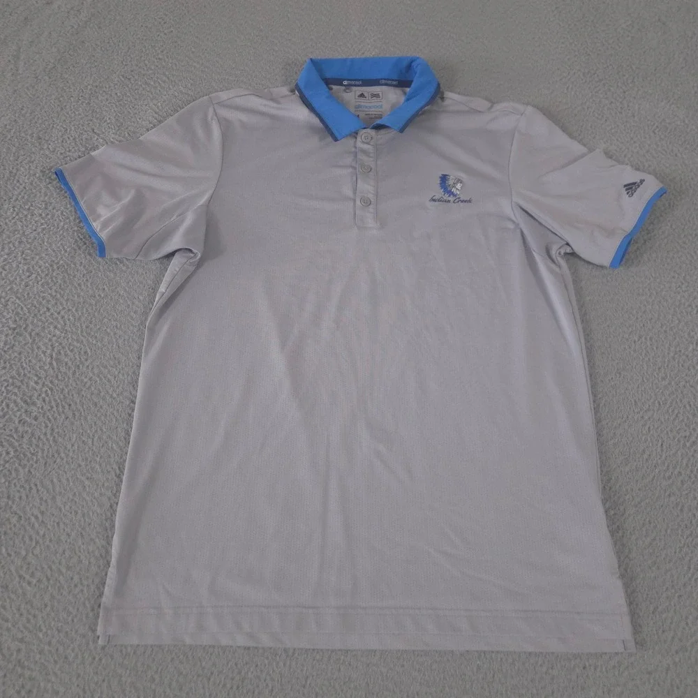 Adidas Polo Shirt Mens M Climacool Indian Creek Mesh Performance Short Sleeve